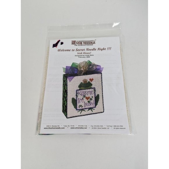 The Silver Needle Cross Stitch Kit Secret Night Irish Kisses! Kiss Me I'm Irish - Picture 1 of 4